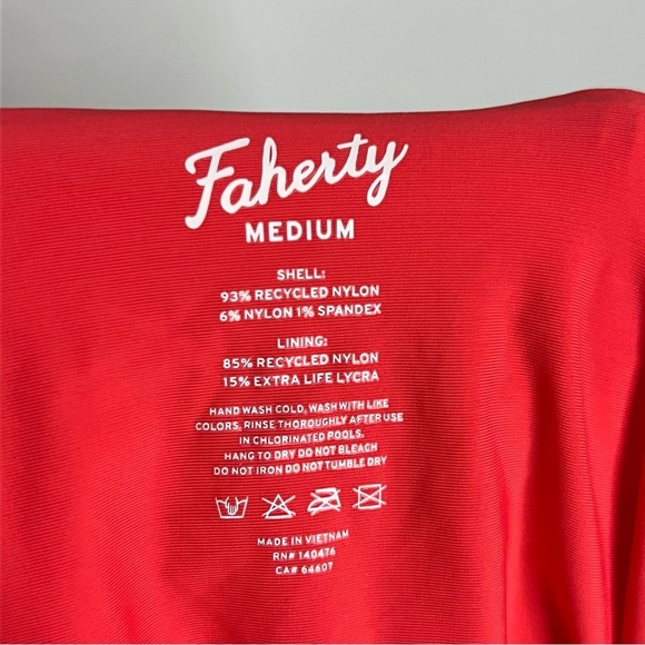 Faherty rimini Red One Piece Swimsuit Classic Design size medium - Picture 4 of 6